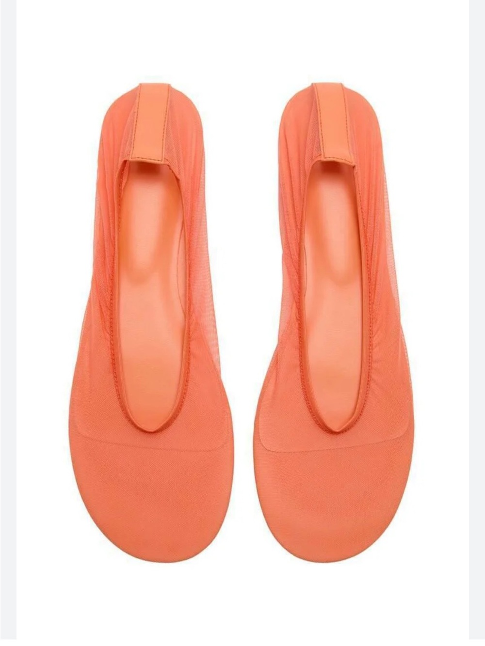MANGO SEMI-TRANSPARENT MESH BALLET FLATS 39 - Picture 3 of 14